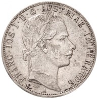 Ausztria 1860A 1 Fl Ag 'Ferenc József' (12,31g) T:1- Ph., Kis Patina / Austria 1860A 1 Florin Ag 'Franz... - Ohne Zuordnung