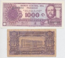 Paraguay 1943. 10G + 2002. 1000G T:I,III-
Paraguay 1943. 10 Guaraníes + 2002. 1000 Guaraníes T:UNC,VG - Unclassified