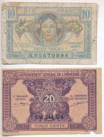 Franciaország / Katonai Kiadás 1947. 10Fr + Francia-Indokína 1942. 20c T:III-
France /... - Non Classificati