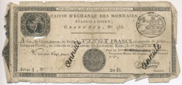 Franciaország / Rouen 1797-1803. 20Fr 'annulé (érvénytelen)'... - Unclassified