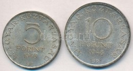 1948. 5Ft Ag 'PetÅ‘fi' + 10Ft Ag 'Széchenyi' T:2,2- Patina 
Adamo EM1; EM2 - Unclassified