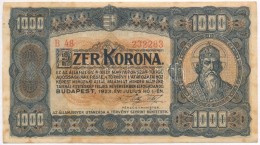 1923. 1000K Nyomdahely Jelölés Nélkül T:II,II- Fo. - Unclassified