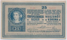 1918. 25K '3125' 3mm, Hullámos Hátlappal, 'Szegedi Kereskedelmi és Iparbank'... - Unclassified
