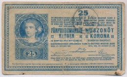 1918. 25K '3026' 3mm, Sima Hátlap, Hamis 'Citta Di Fiume' Felülbélyegzéssel (fake... - Unclassified