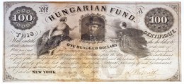 1852. 100$ 'Kossuth Bankó' Fekete Tintás Kézi Sorszám és Dátum, Kossuth... - Non Classés