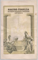 Budapest 1921. 'Magyar-Franczia Biztosító Részvénytársaság'... - Ohne Zuordnung