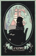 T2 Schubert, Silhouette Art Postcard B.K.W.I. 425-4. - Non Classés