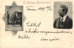 T3 1899 O. Lamborg, Klavierhumorist / Pianist, Art Nouveau (kis Szakadás / Small Tear) - Ohne Zuordnung