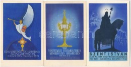 ** 1938 Budapest XXXIV. Nemzetközi Eucharisztikus Kongresszus - 3 Db Képeslap / 34th International... - Non Classés