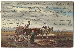 T2/T3 Harvesting, Folklore, Serie 554. 6 Dessins S: N. V. Santhó (EK) - Ohne Zuordnung