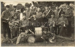 ** T1/T2 Világháborús Katonazenekar Csoportképe / World War Army Band, Group Photo - Unclassified