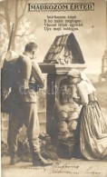 T2/T3 'Imádkozom érted!' / WWI Praying Austrian-Hungarian Soldier And Girl, Couple (EK) - Non Classificati