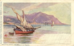 ** T2/T3 Fischerboot Von Rapallo. Riviera Di Levante XV/6. Wiener Künstler-Postkarte Philipp & Kramer /... - Ohne Zuordnung