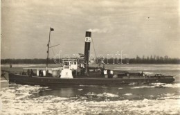 ** T1/T2 Fritz Csavaros Vontató GÅ‘zhajó Télen A Dunán / Hungarian Towing Steamship... - Non Classés