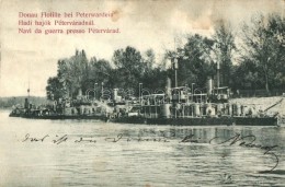 * T3 Donau-Flotille Bei Peterwardein, Verlag J. Singer / Az Egyesült Dunai Osztrák-magyar Flottila... - Non Classés