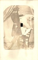 ** T2 Vintage Pornographic Photo Postcard With Soldier - Unclassified