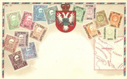** T1/T2 Montenegro - Set Of Overprint Stamps, Ottmar Zieher's Carte Philatelique No. 74. Litho - Non Classés