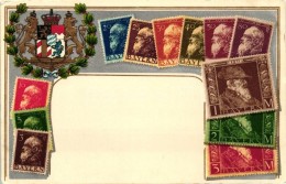 * T2 Briefmarken Bayerns / Ludwig III Of Bavaria, Set Of Bavarian Stamps Emb. Litho - Non Classificati