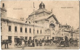 T2/T3 Chernivtsi, Czernowitz; Haupt Bahnhof / Railway Station (from Postcard Booklet) (EK) - Ohne Zuordnung