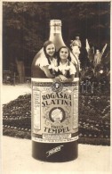 * T1/T2 Rogaska Slatina, Rohitsch-Sauerbrunn; Tempel Mineral Water Advertisement Card, Foto Pelikan, Photo - Unclassified