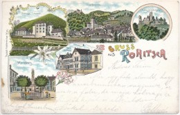 T2/T3 1898 Rogaska Slatina, Rohitsch-Sauerbrunn; Schloss Stermoll, Ruine Obrohitsch, Volksschule, Marktplatz /... - Non Classés