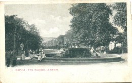 ** T4 Napoli, Villa Nazionale, La Fontana / Street, Fountain, Hotel Du Sempione Advertisement (b) - Unclassified