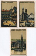 ** Stuttgart - 4 Pre-1945 Litho Art Postcards - Unclassified