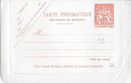 PNEUMATIQUE - TYPE CHAPLAIN - 1971 - CARTE-LETTRE ENTIER NEUVE - Pneumatic Post