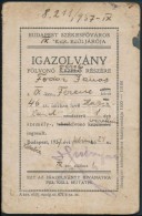 1937 Felvonó VezetÅ‘i Igazolvány - Unclassified