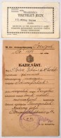 2 Db Okmány: 1926 Szeged, M. Kir. Révkapitányság Igazolvány, Szücs... - Unclassified