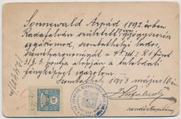 1913 Sonnenwald Árpád Szombathelyi Gyógyszerész Keményhátú... - Unclassified