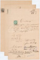 1880-1898 3 Db Nyugta 3 Féle Illetékdíj Lerovással - Unclassified