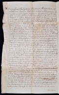 1784 Pest-Pilis-Solt Vármegye Igazolólevele Vármegyei BirtokügyekrÅ‘l. Két... - Non Classés