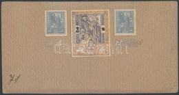 1913 4 Klf Okmánybélyeg Terv / 4 Different Fiscal Stamps Essays - Non Classés