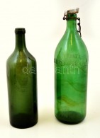 Régi Különféle üveg Palackok, Hibátlanok, M:23-32 Cm összesen: 5 Db - Glass & Crystal
