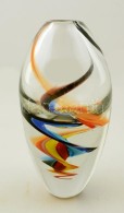 Dekoratív Muranói Fújt Váza, Anyagában Színezett, Jelzés... - Glass & Crystal