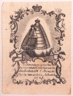 1781 Antik, Rézmetszetes Szentkép / Ecthed Holy Card 8x10 Cm - Stiche & Gravuren