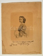 1863 Szulyovszky Gyula  (?-1854) HonvédÅ‘rnagy Feleségének NagyméretÅ± KÅ‘nyomatos... - Prints & Engravings