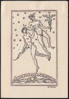 Richard Throll (1880-1961): Erotikus Ex Libris Adolf Kappus. Klisé, Papír, Jelzett A Nyomaton,... - Other & Unclassified