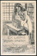 Nagy Sándor (1869-1950): Ex Libris Ladislai Siklóssy, Klisé, Papír, Jelzett A... - Sonstige & Ohne Zuordnung