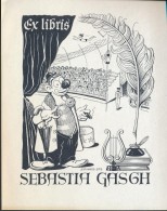 Juan Estiarte (1901-1986): Ex Libris Sebatia Gasch. Klisé, Papír, Jelzett A Klisén,... - Other & Unclassified