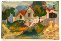 Kádár Jelzéssel: Utca Részlet. Olaj, Vászon, Sérült, 35×54 Cm - Other & Unclassified