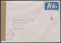 1950 Mi 549 Levélen Ausztriába, Cenzúrázva - Sonstige & Ohne Zuordnung