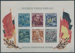 ** 1955 Friedrich Engels Halálának 60. évfordulója Blokk Mi 13 (halvány... - Sonstige & Ohne Zuordnung