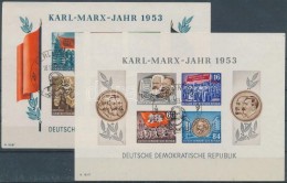 O 1953 Karl Marx Vágott Blokkpár Mi 8-9 - Sonstige & Ohne Zuordnung