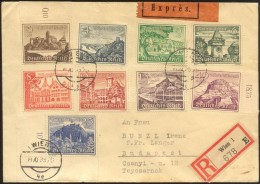 1939 Mi 730-738 Expressz Ajánlott Levélen BécsbÅ‘l Budapestre / On Registered Express Cover... - Other & Unclassified