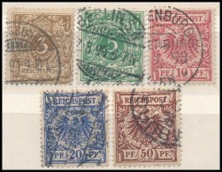 O 1889 Forgalmi 5 érték Mi 45-48, 50 - Other & Unclassified