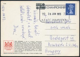 1973 A Wimbledoni Tenisz Bajnokságról Küldött Képeslap Eredeti... - Autres & Non Classés
