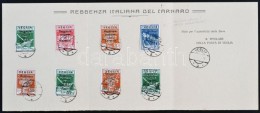 Carnaro-inseln 1920 Mi 28 II-33 II + 34-35 Emléklapon / In Souvenir Folder (Mi 31 II 'Reggenza Italiand Del... - Sonstige & Ohne Zuordnung