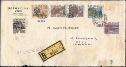 1931 Rotary Sor Ajánlott Levélen / Mi 518-523 On Registered Cover - Other & Unclassified